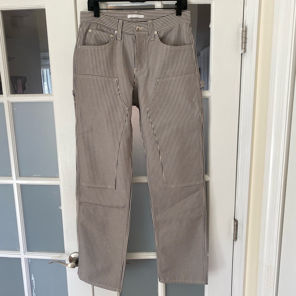 Helmut Lang Striped Carpenter Jeans